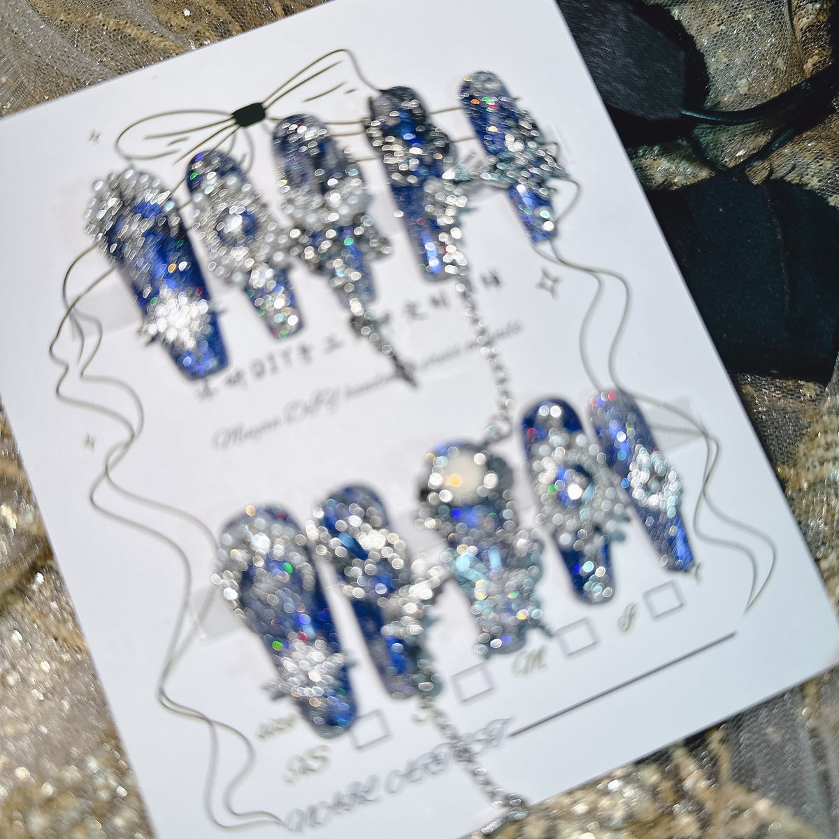 H022 The galaxy HANDMADE NAIL