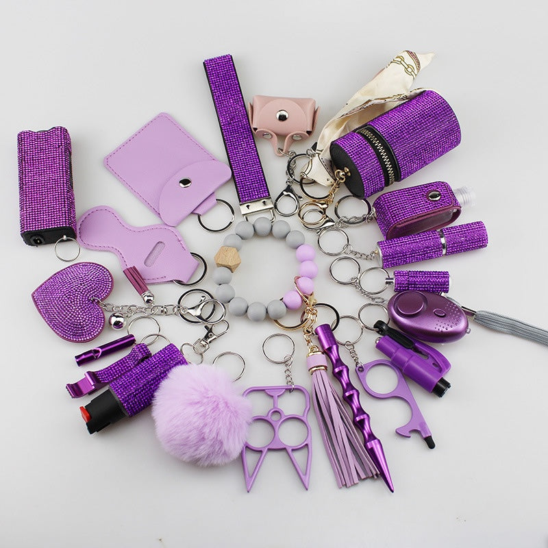 Diamond Safety Keychain Set For Women And Kids 21 Pcs